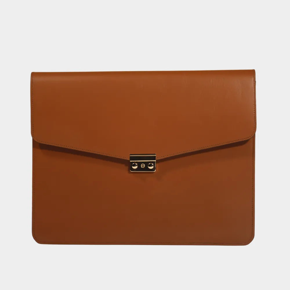 15" Lock Leather Portfolio Case
