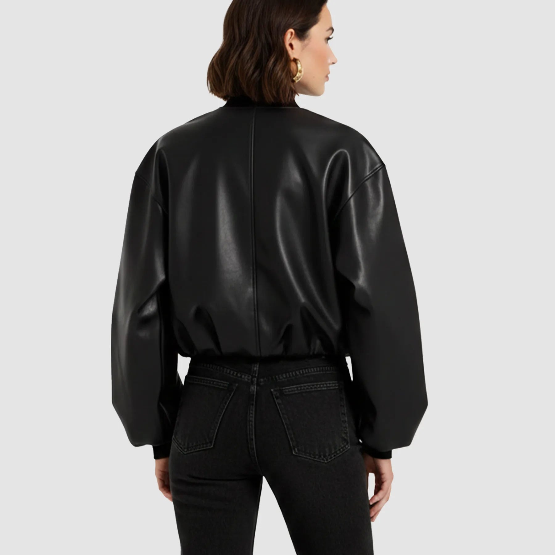 Sandra Bullock Black Bomber Leather Jacket