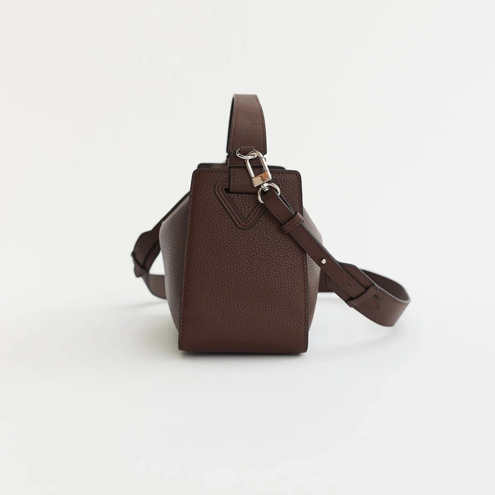 Clementine Bag Coffee Pebbled Leather Crossbody