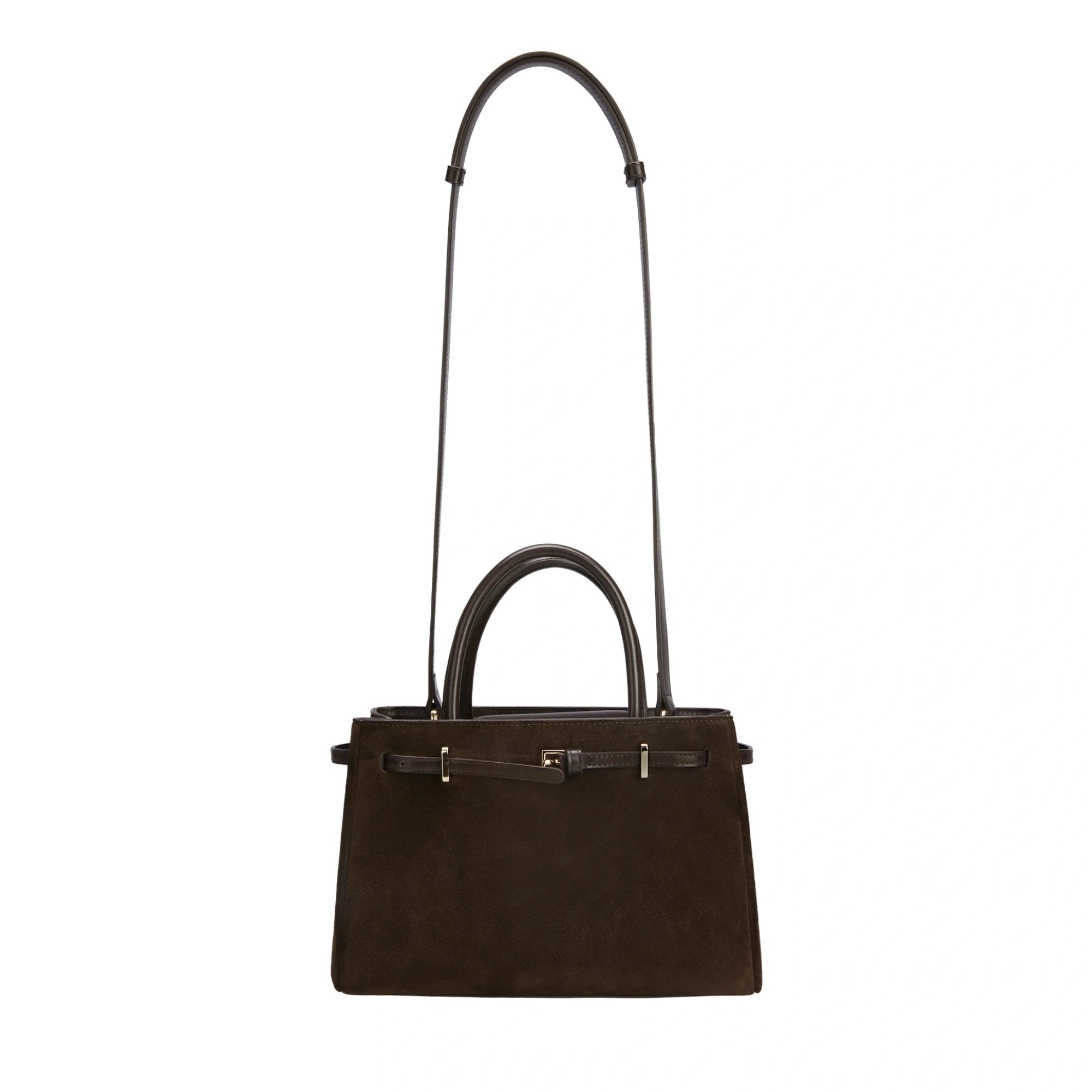Espresso Suede Mini Book Tote Bag