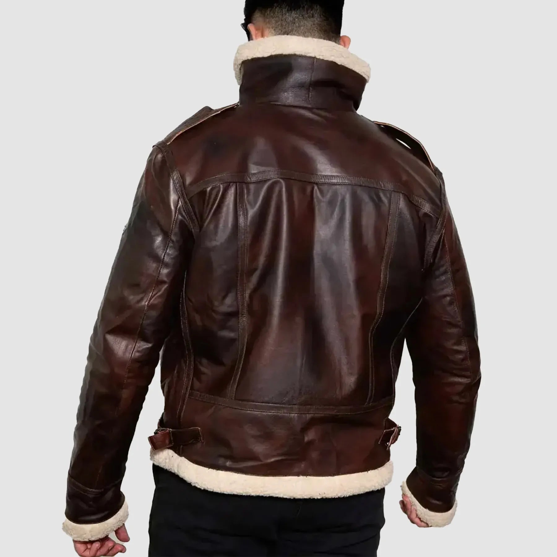 Men's Brown Resident Evil 4 Leon Kennedy Leather Jacket