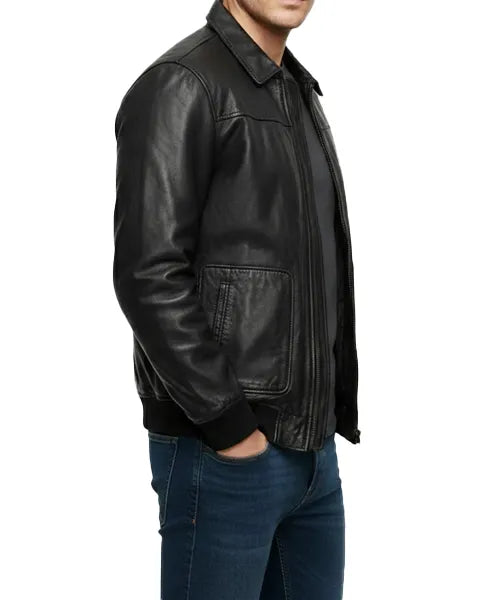 Men’s Top Gun Maverick Bomber Jacket – Brown Leather Classic