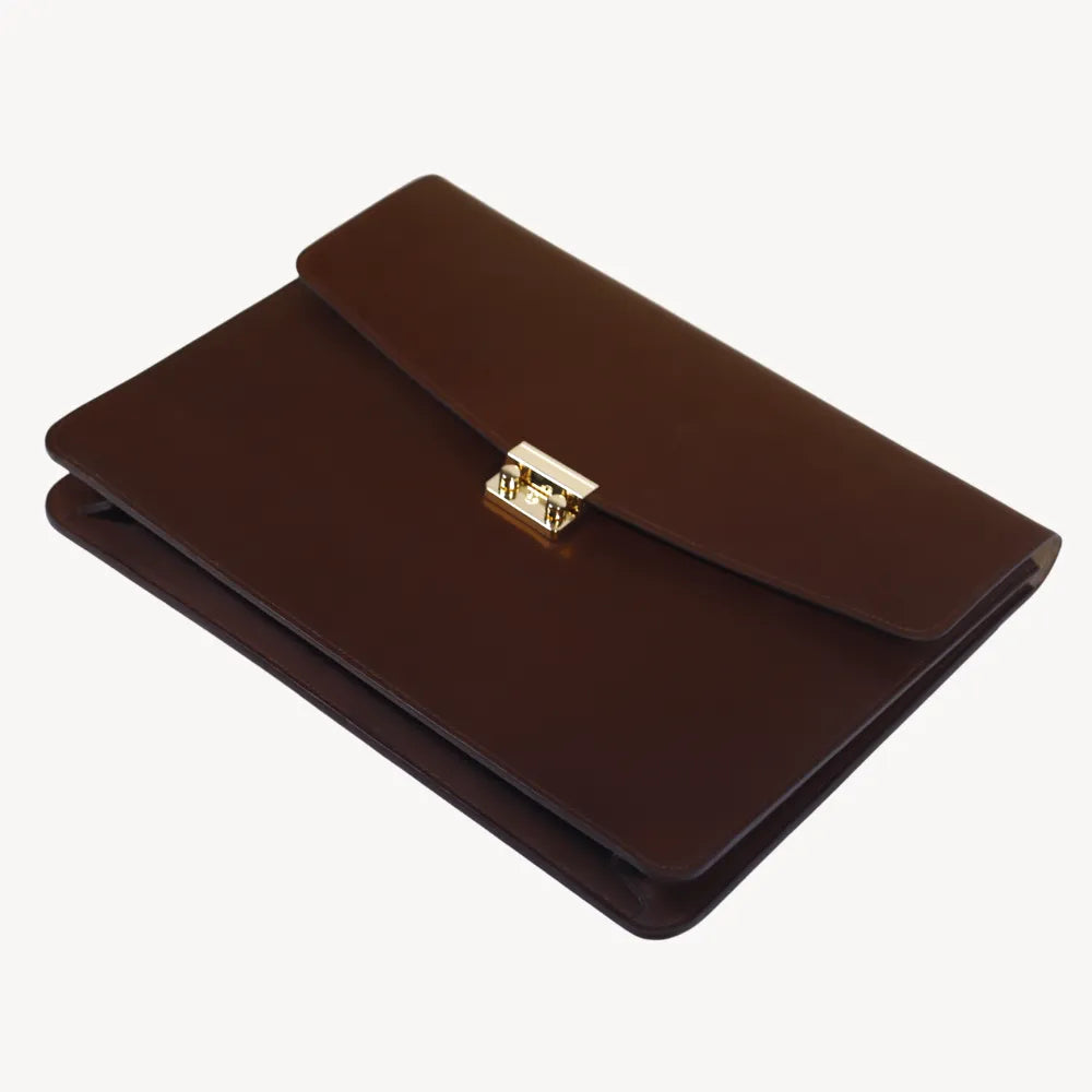 15" Lock Leather Portfolio Case