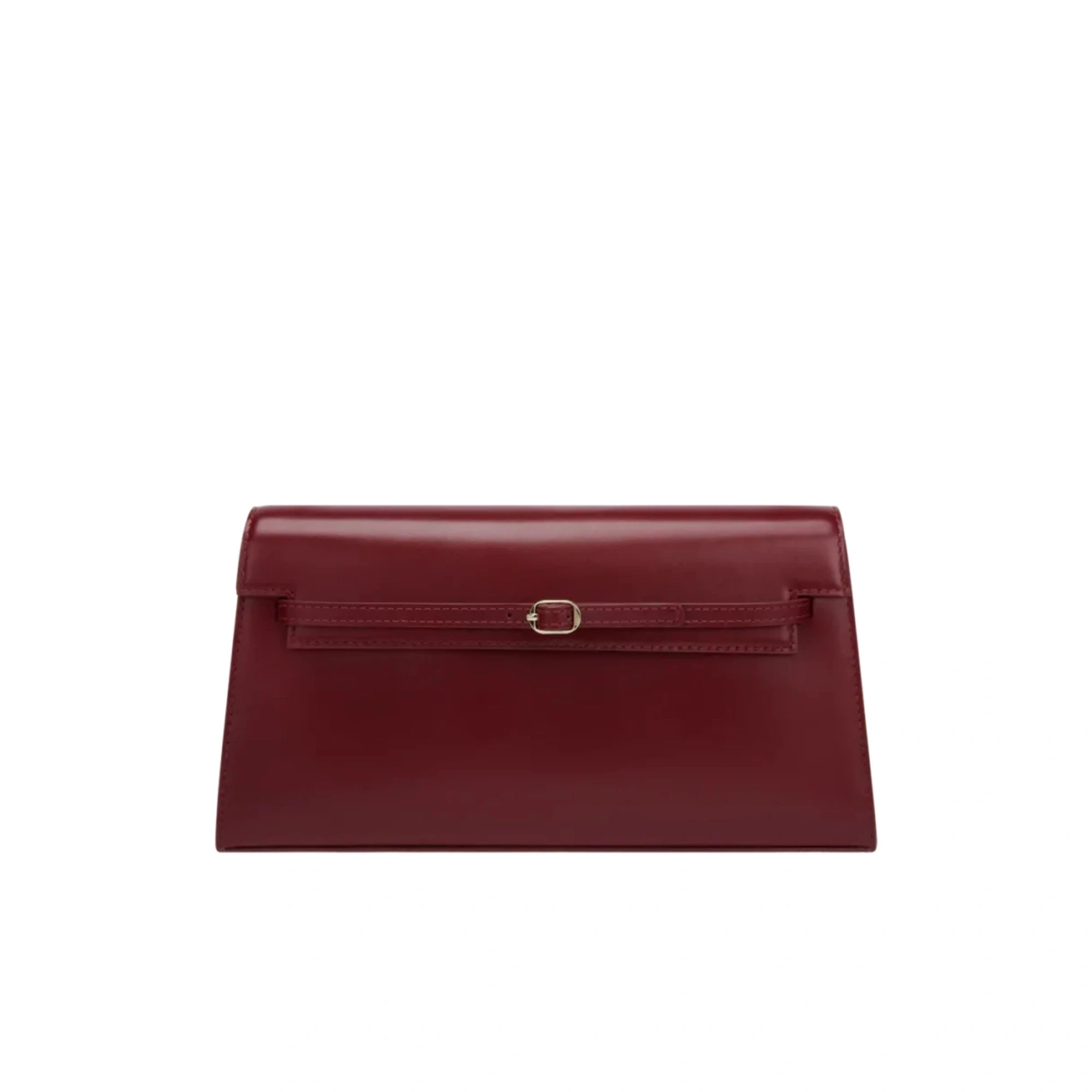 3-Way Baguette Bag – Maroon Nappa Calf Leather 