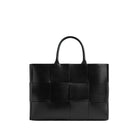 Medium Arco Leather Tote Bag - Black