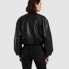 Sandra Bullock Black Bomber Leather Jacket