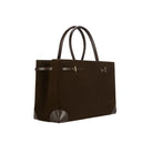 Espresso Suede 16" Book Tote