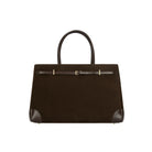 Espresso Suede 16" Book Tote