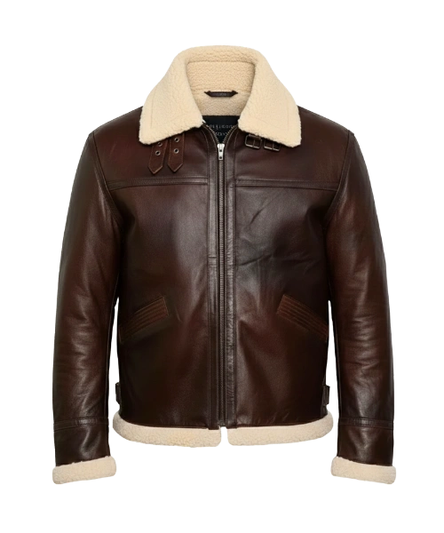 Men's Brown Resident Evil 4 Leon Kennedy Leather Jacket