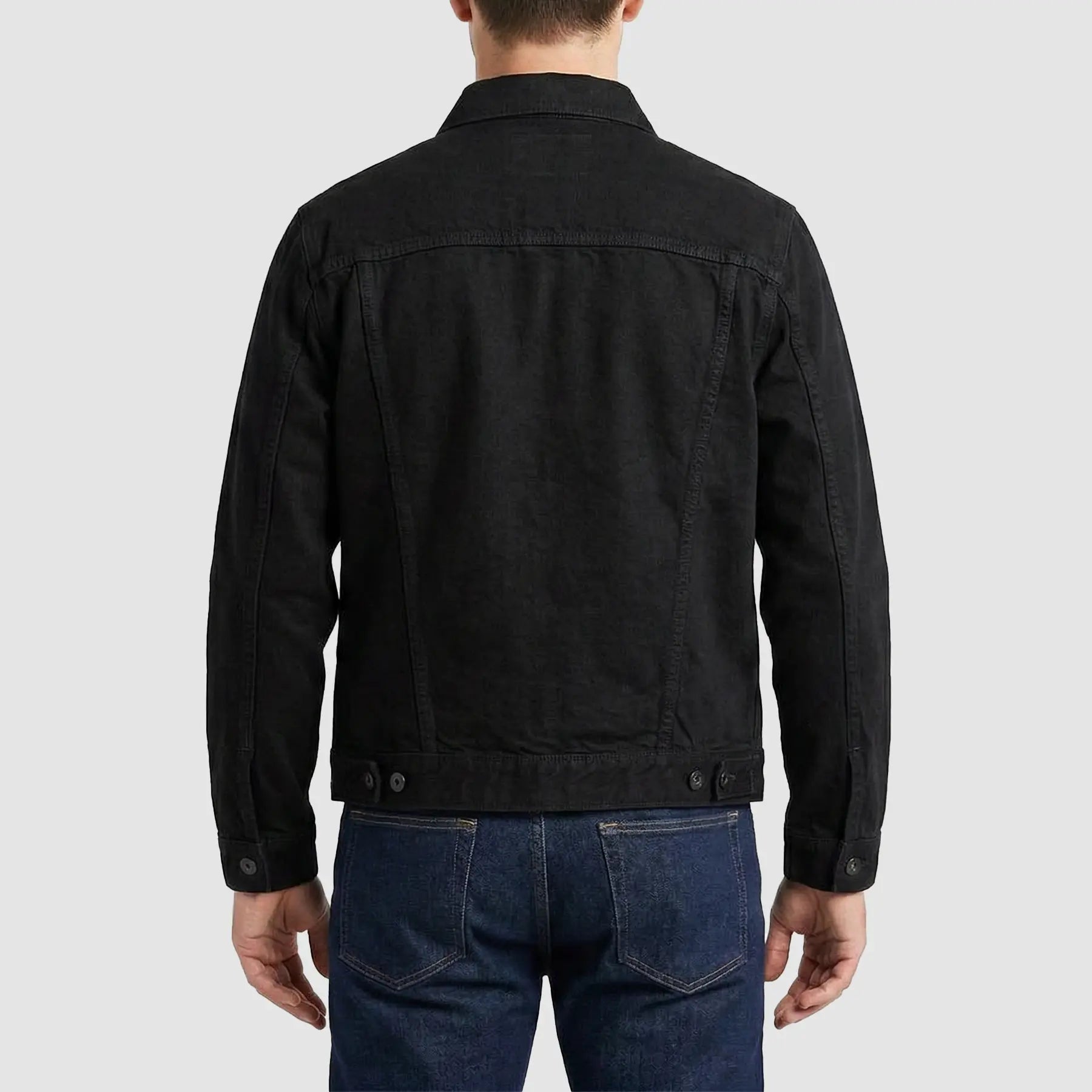 Men's Denim Trucker Jacket – Classic Black