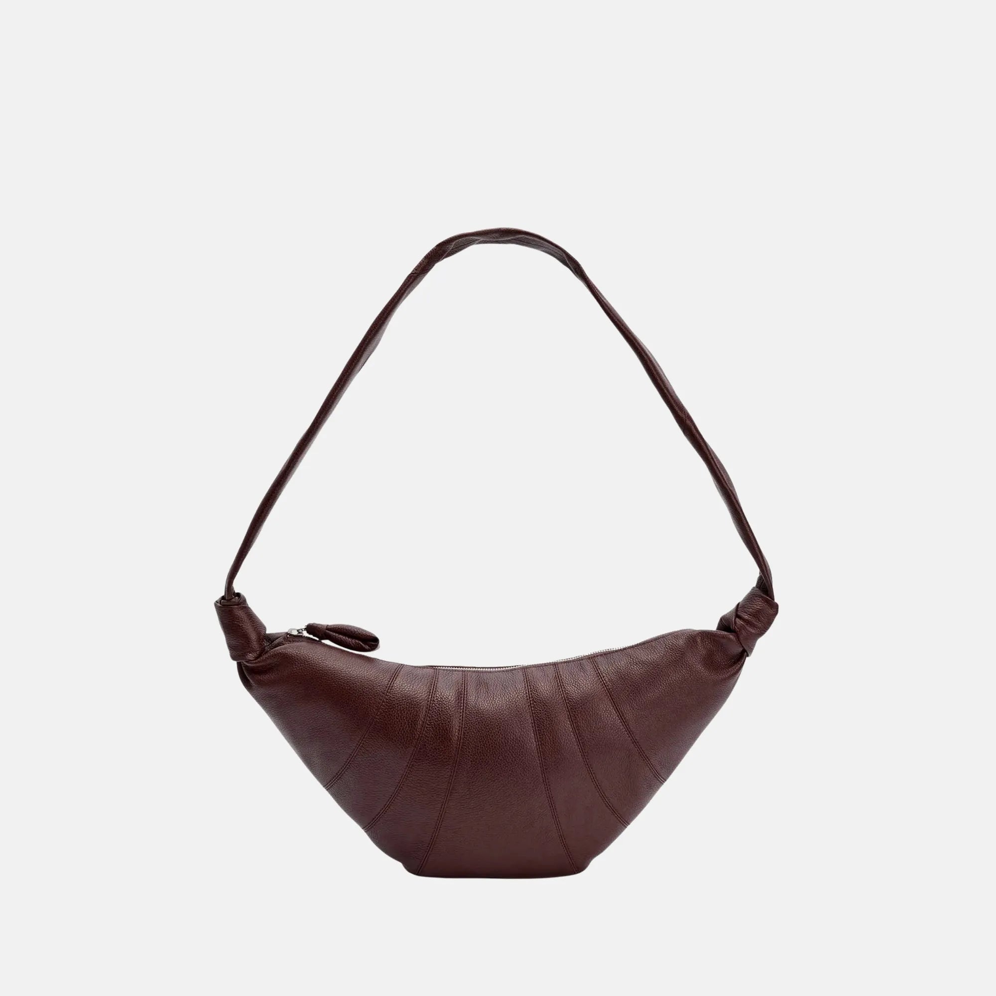 Medium Croissant Bag in Burgundy