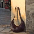 Medium Croissant Bag in Burgundy