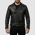Terminator 2 Black Biker Leather Jacket for Men