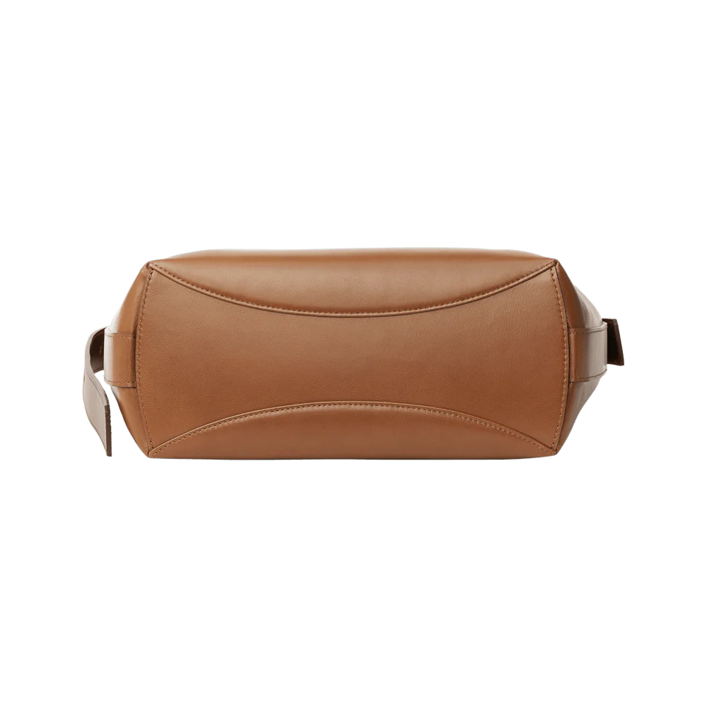 Signature Caramel Bucket Tote Bag (Medium Brown)