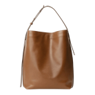 Signature Caramel Bucket Tote Bag (Medium Brown)
